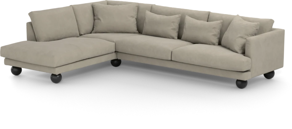 Harper - 3-sits soffa med divan vänster - Beige