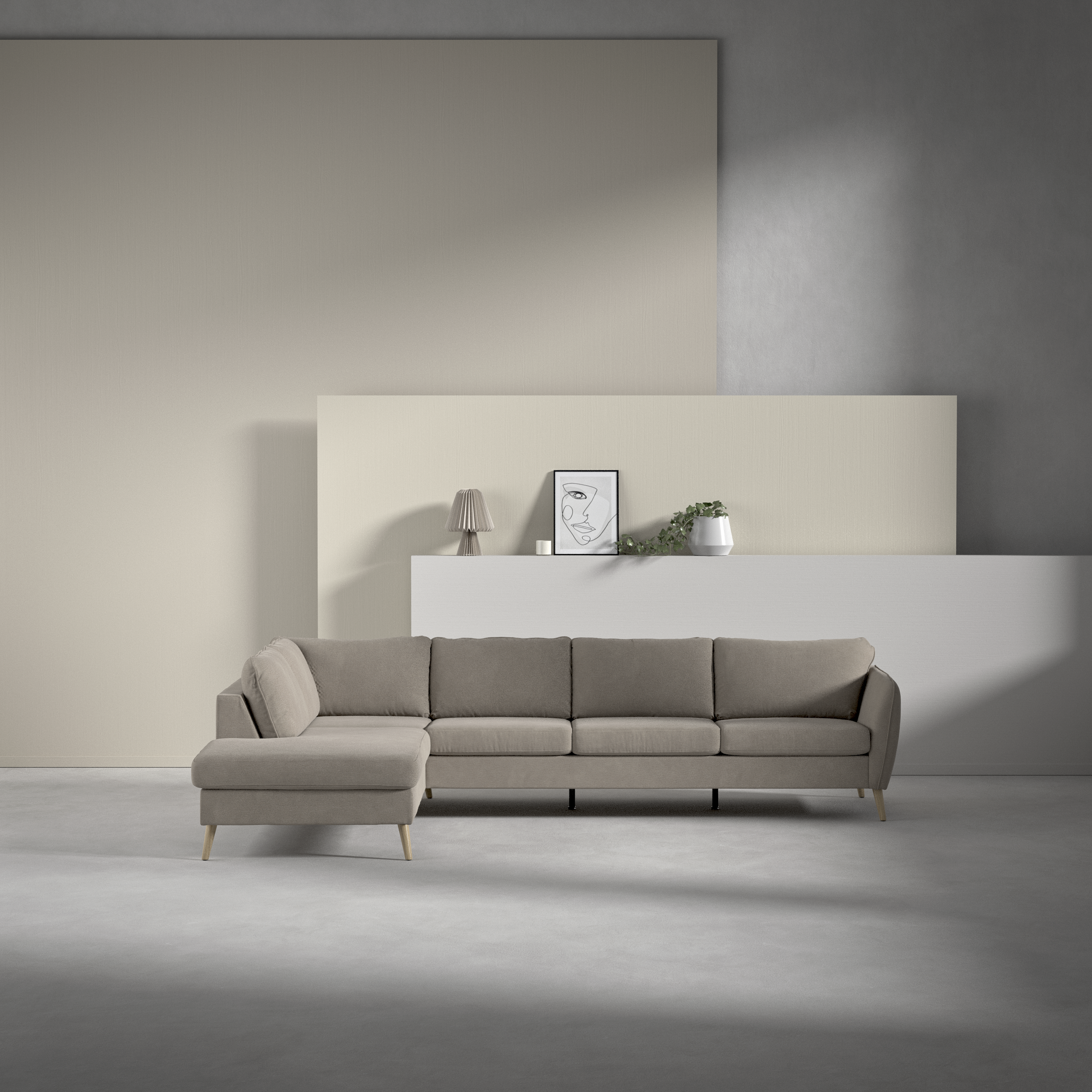 County - 3-sits soffa med divan vänster - inspiration