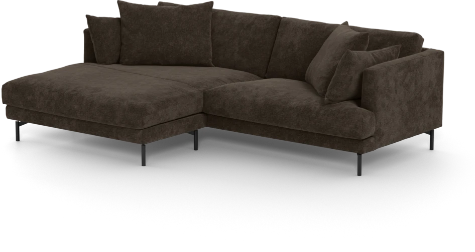 Harper - 4-sits med schäslong XL vänster - Brun