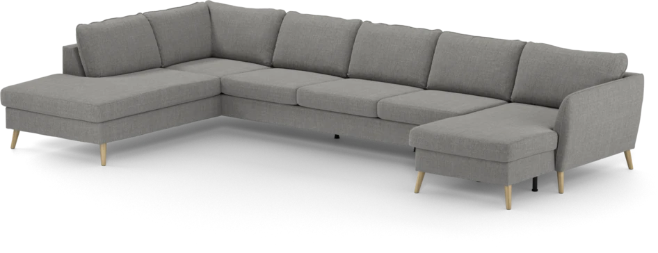 County - 4-sits soffa med divan vänster och schäslong höger - Grå