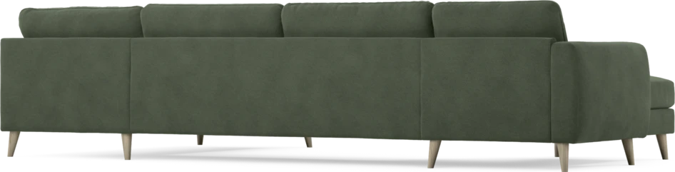 Bridge - 3-sits soffa med schäslong vänster och divan höger - Grön