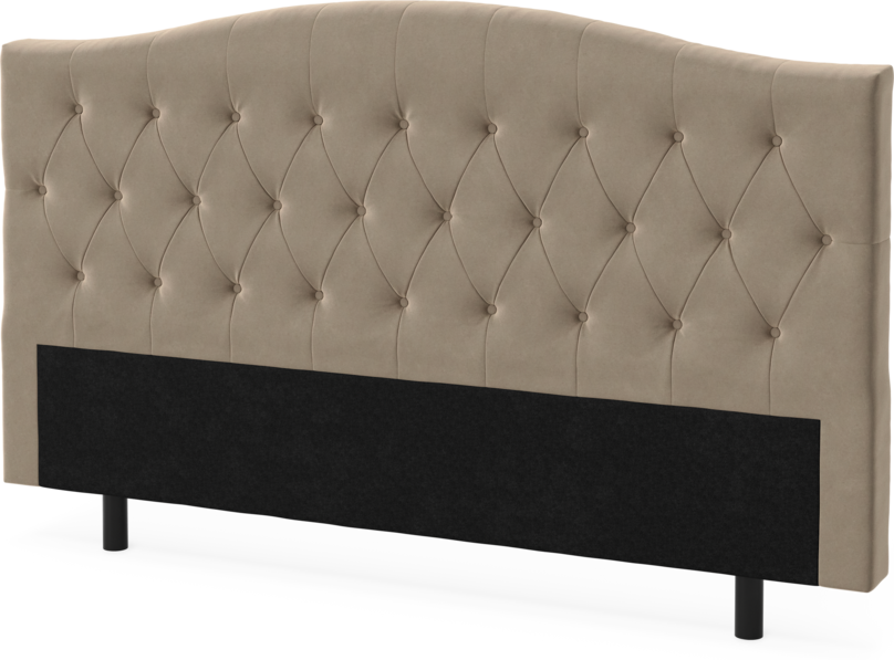 Queen - Sänggavel låg, 90-210 cm - Brun