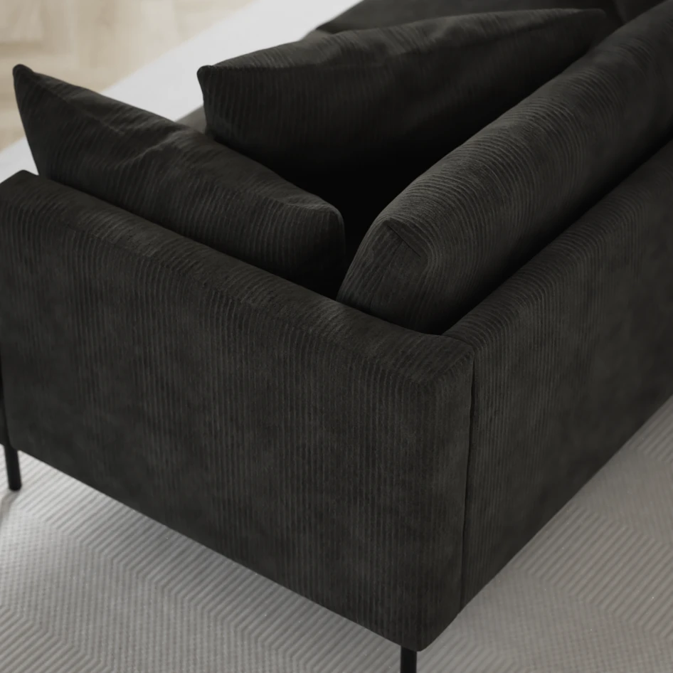 Harper - 3-sits soffa, hel dyna - Grå