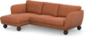 Madison Lux - 2-sits soffa med schäslong vänster - Orange