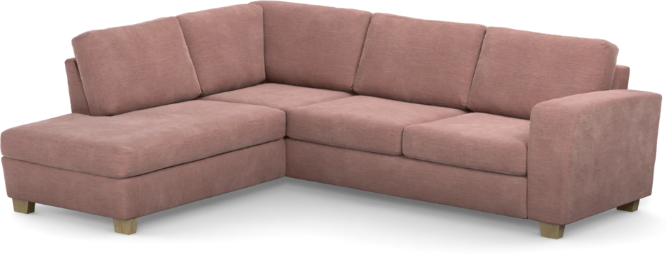 Friday - 2,5-sits soffa med divan vänster - Rosa