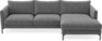 Impression Delux - 3-sits soffa med schäslong höger - Grå
