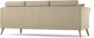 Eden - 3-sits soffa svängd - Beige