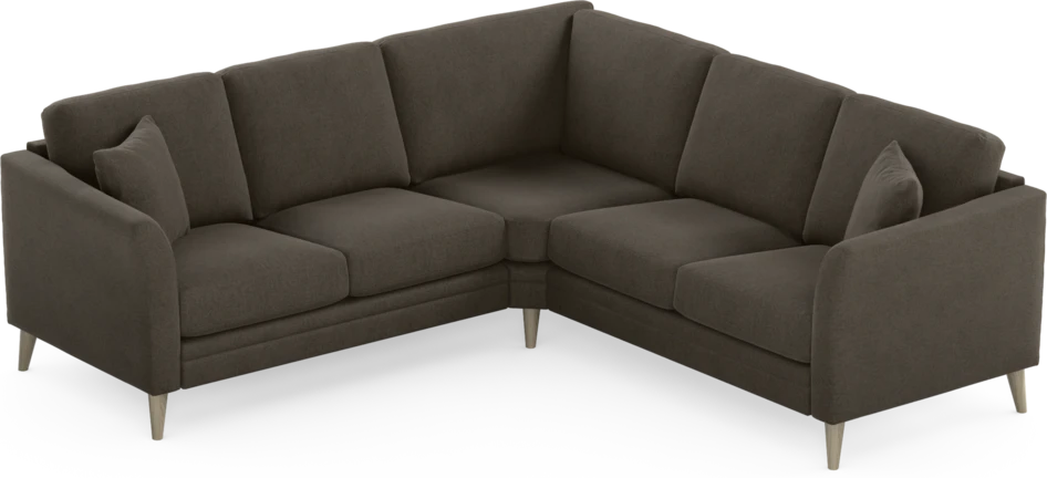 Eden - Hörnsoffa, 2+2-sits - Brun