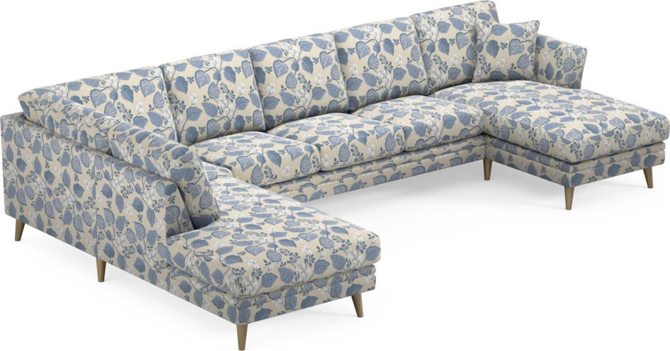 Eden - 3-sits soffa med divan vänster och schäslong höger - Flerfärgad