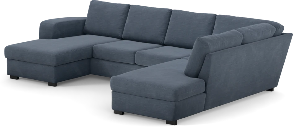 Friday - 3-sits soffa med schäslong vänster och divan höger - Blå