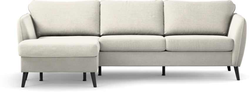 County - 3-sits soffa med flyttbar schäslong - Vit