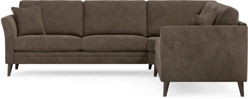 Eden - Hörnsoffa, 2,5+2,5-sits - Brun