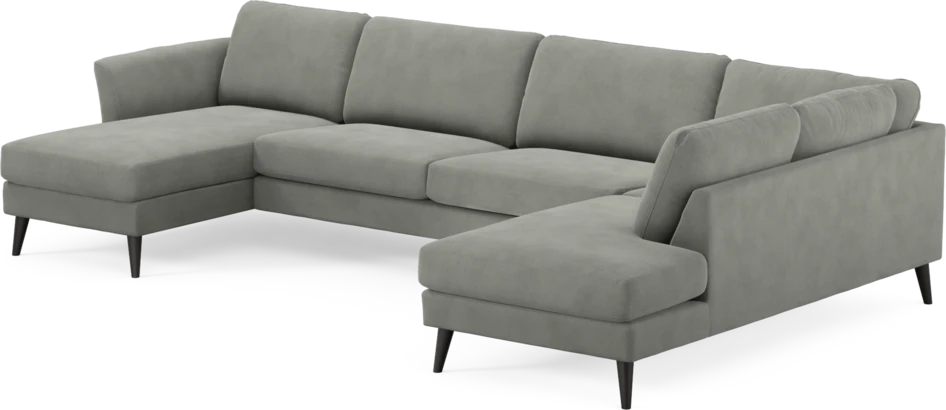 Bridge - 3-sits soffa med schäslong vänster och divan höger - Grå