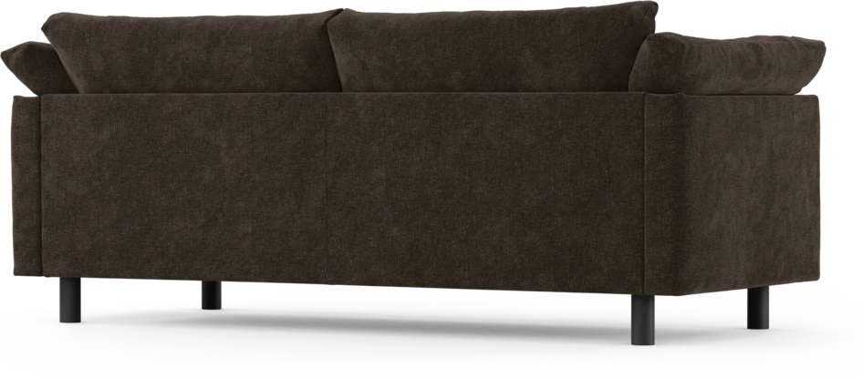 Cherrie - 2,5-sits soffa, hel dyna, fast klädsel - Brun