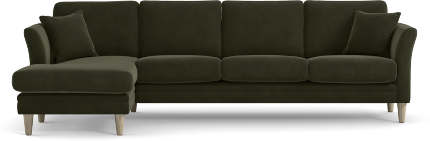 Eden - 3-sits soffa med schäslong - Grön