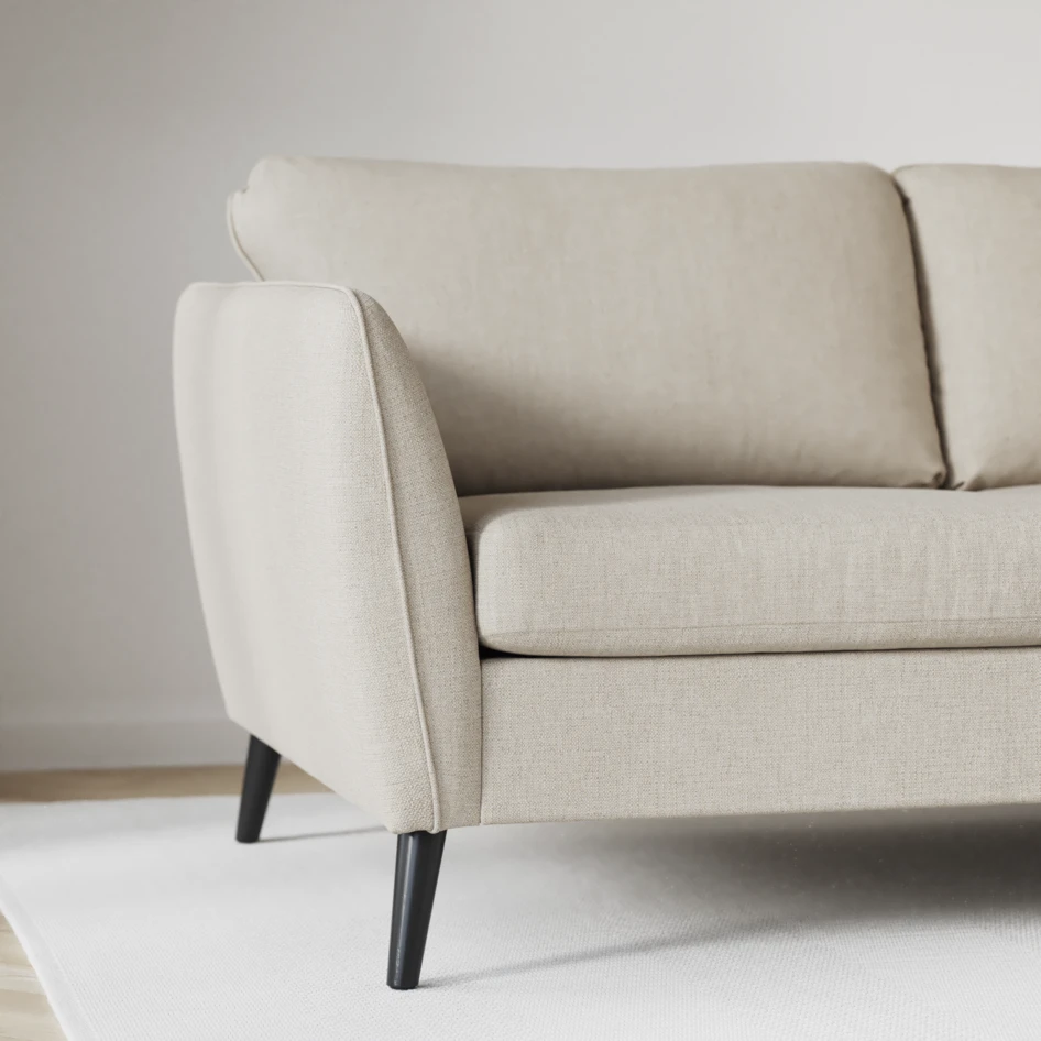 County - 3-sits soffa med divan höger - Beige
