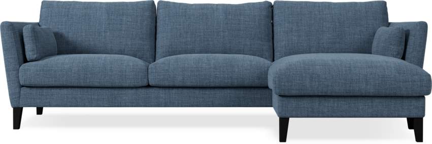 Winston - 3-sits soffa med schäslong, vändbar - Blå