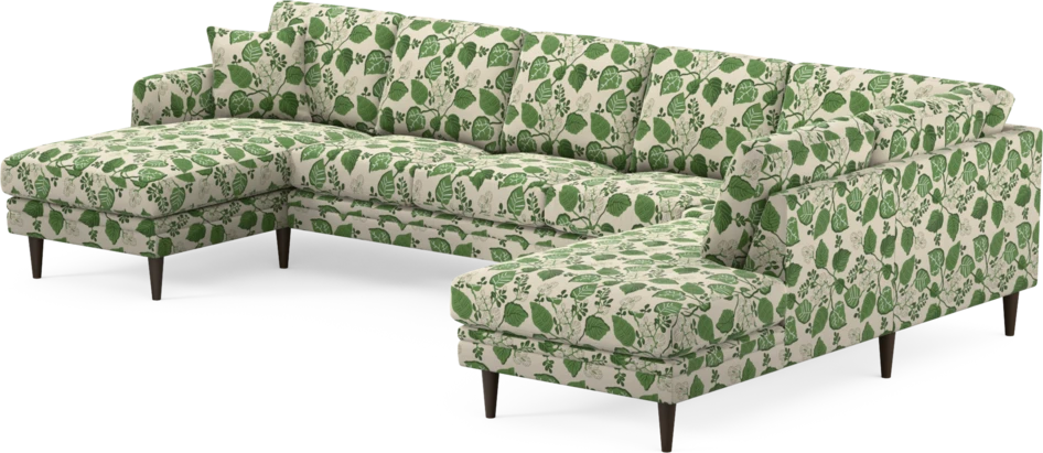 Eden - 3-sits soffa med schäslong vänster och divan höger - Flerfärgad