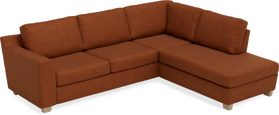 Friday - 2,5-sits soffa med divan höger - Orange