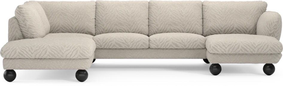 Madison Lux - 2-sits soffa med divan vänster och schäslong höger - Vit