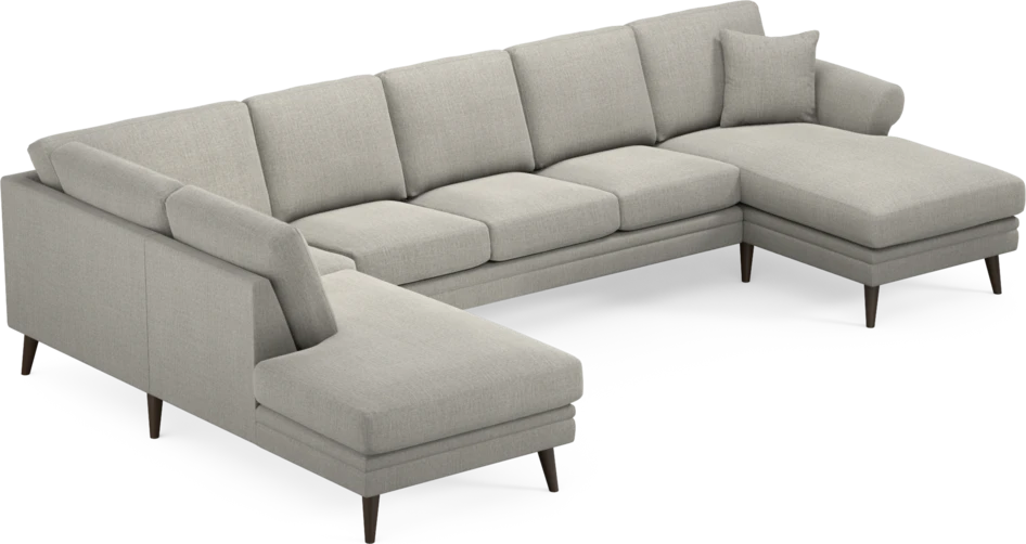 Eden - 3-sits soffa med divan vänster och schäslong höger - Grå