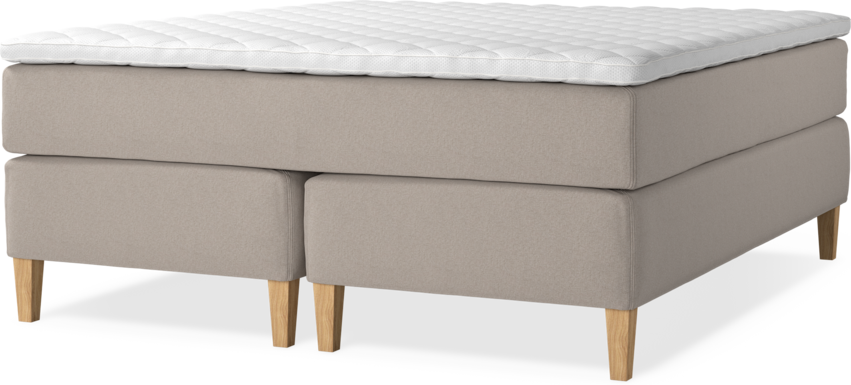 Delux Exclusive - Kontinentalsäng, dubbelsäng med bäddmadrass - Beige