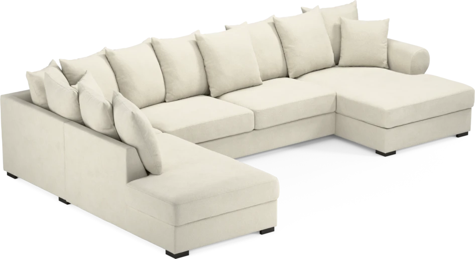 Town - 3-sits soffa med divan vänster och schäslong höger - Vit