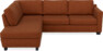 Friday - 2,5-sits soffa med divan vänster - Orange