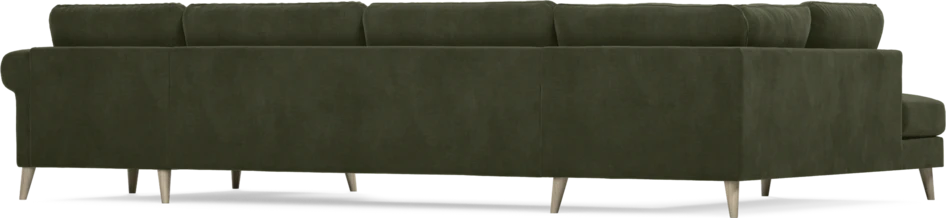 Bridge - 3-sits soffa med divan vänster och schäslong höger - Grön