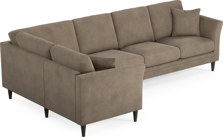 Eden - Hörnsoffa, 1+3-sits - Brun