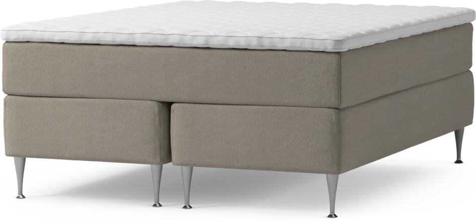 Delux Exclusive - Kontinentalsäng, dubbelsäng med bäddmadrass och sängben - Beige