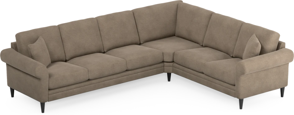Eden - Hörnsoffa, 3+2-sits - Brun