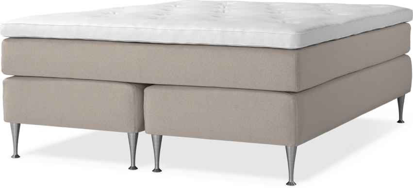 Delux Sense - Kontinentalsäng, dubbelsäng med bäddmadrass - Beige