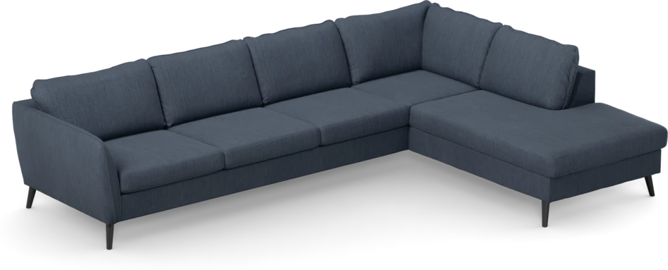 County - 3-sits soffa med divan höger - Blå