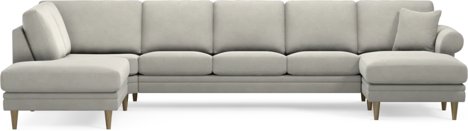 Eden - 3-sits soffa med divan vänster och schäslong höger - Grå