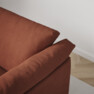 Cherrie - 3-sits soffa, hel dyna, fast klädsel - Orange