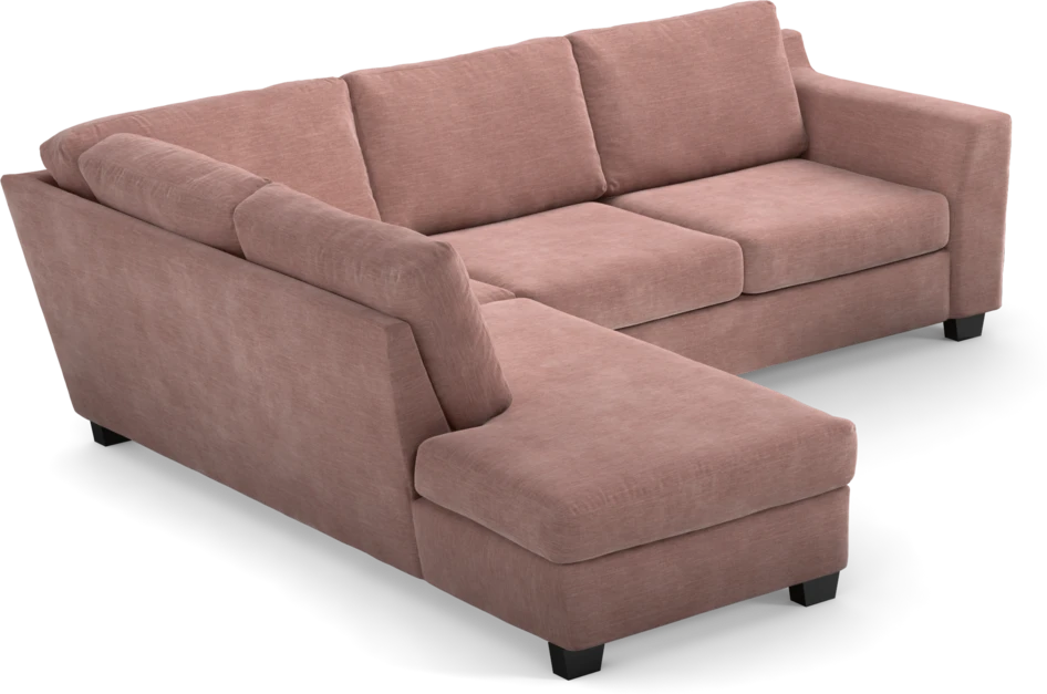 Friday - 2,5-sits soffa med divan vänster - Rosa