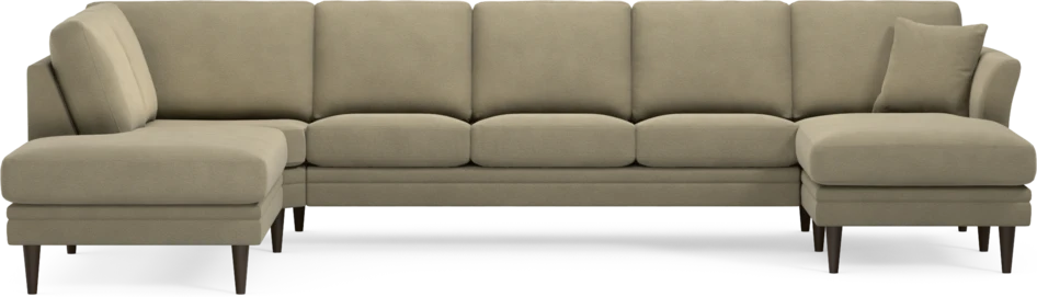 Eden - 3-sits soffa med divan vänster och schäslong höger - Beige