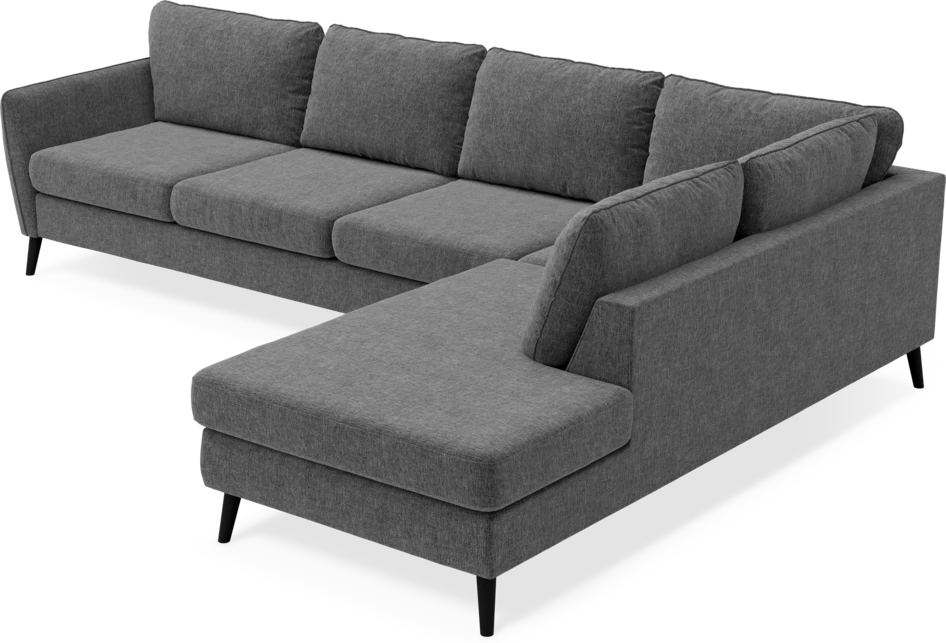 County - 3-sits soffa med divan höger - Grå