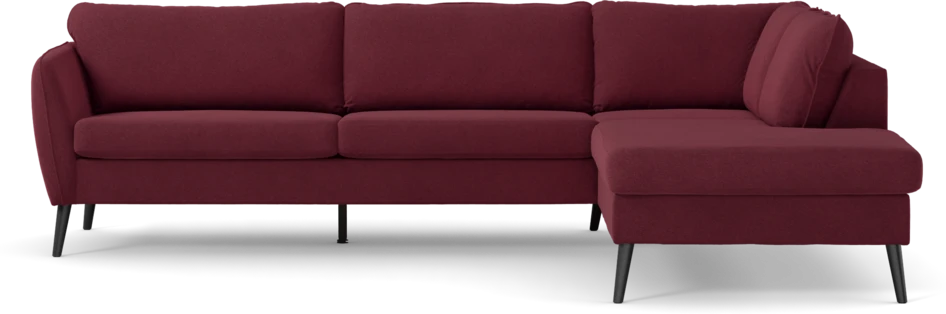 County - 2,5-sits soffa med divan höger - Röd