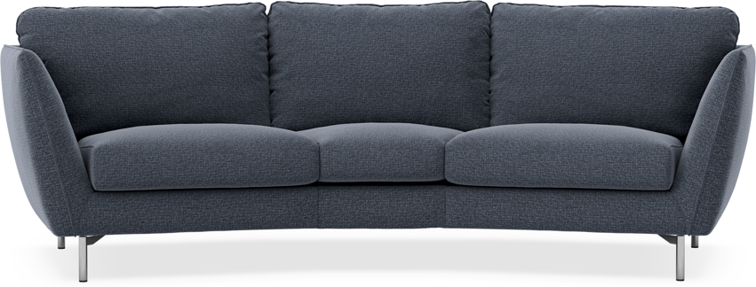 Madison - 3-sits soffa svängd, 70 cm - Blå
