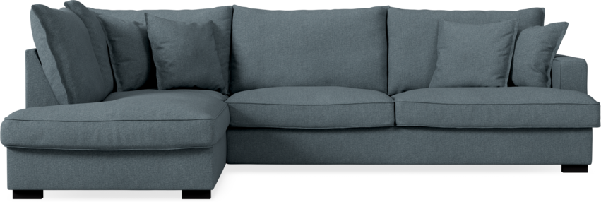 Mila - 3-sits soffa med divan vänster - Blå