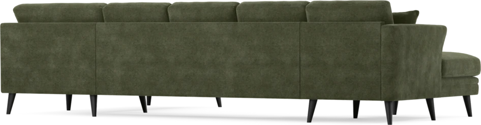 Eden - 3-sits soffa med schäslong vänster och divan höger - Grön