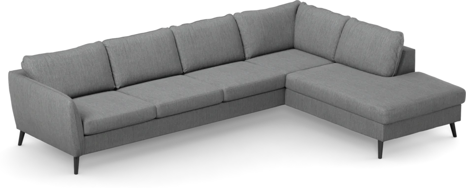 County - 3-sits soffa med divan höger - Grå
