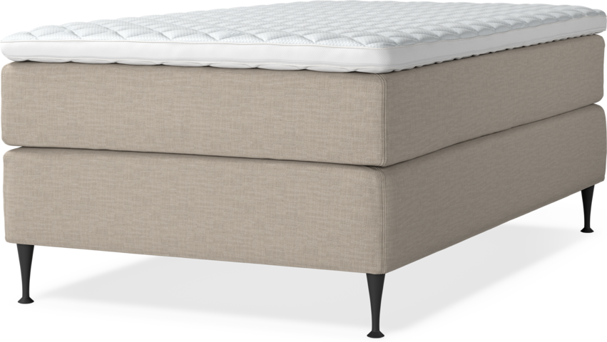 Delux Dream - Kontinentalsäng, enkelsäng 120 cm med bäddmadrass - Beige