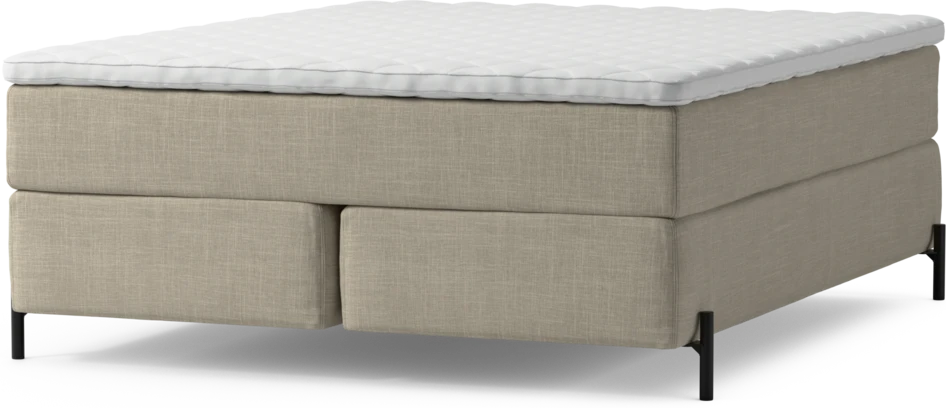 Delux Exclusive - Kontinentalsäng, dubbelsäng med bäddmadrass och sängben - Beige