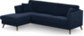 Eden - 2,5-sits soffa med schäslong - Blå