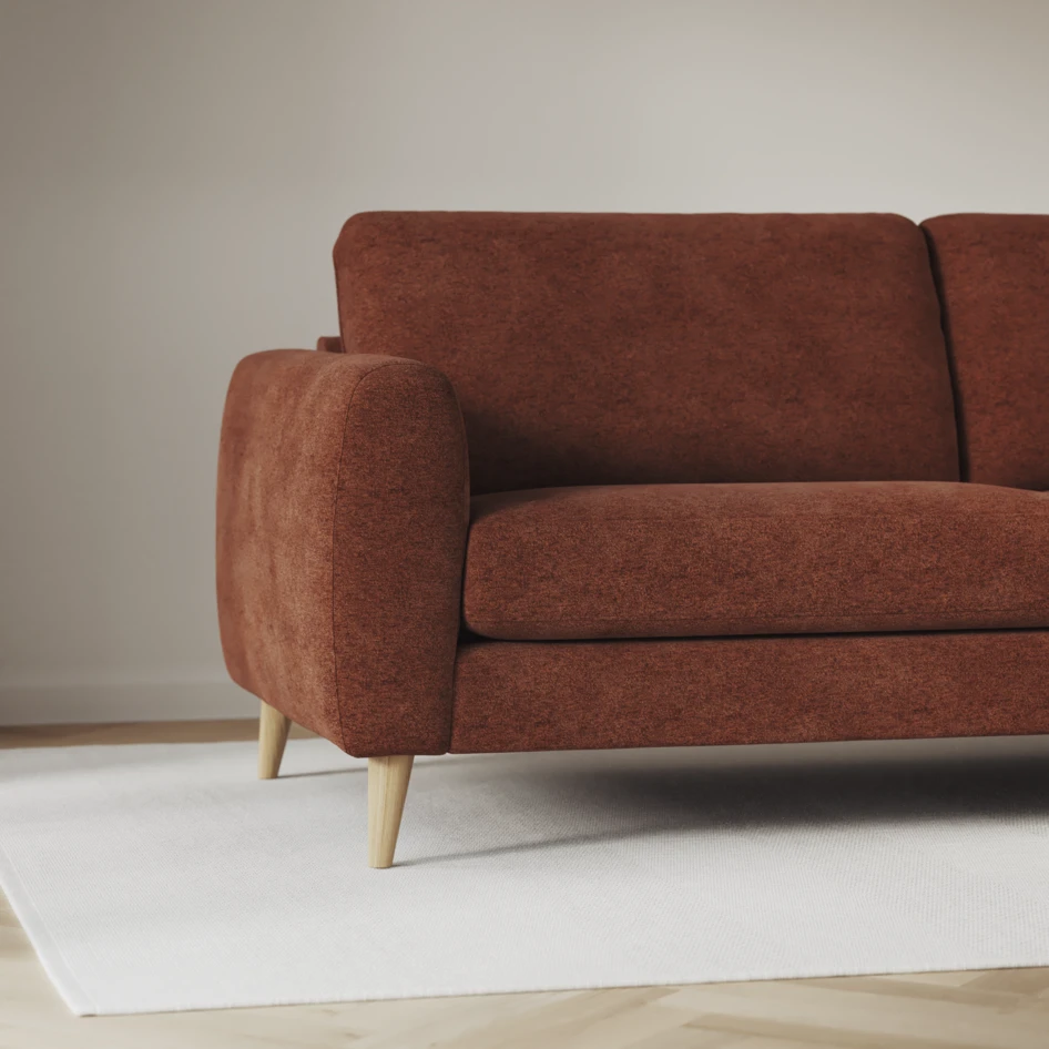 Bridge - 3-sits soffa med schäslong vänster och divan höger - Orange