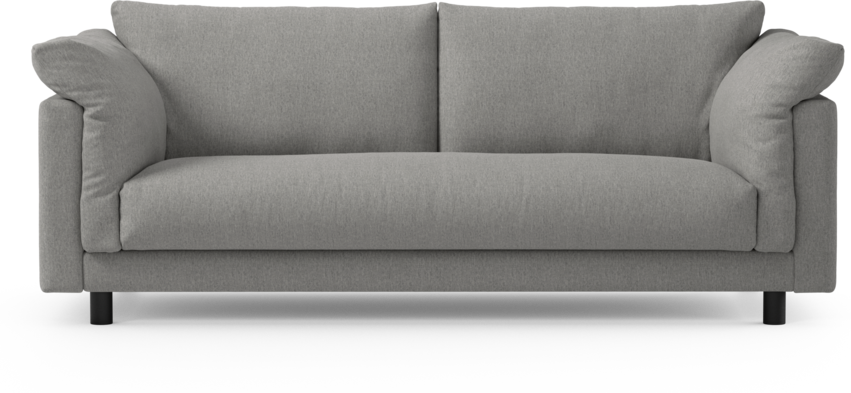 Cherrie - 2,5-sits soffa, hel dyna, fast klädsel - Grå