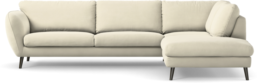 Madison Lux - 3-sits soffa med divan höger - Vit